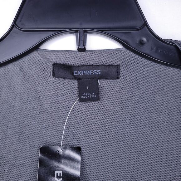 Express Sequin Sweater Large Gray Shrug Mini Cropped NWT - Picture 2 of 11